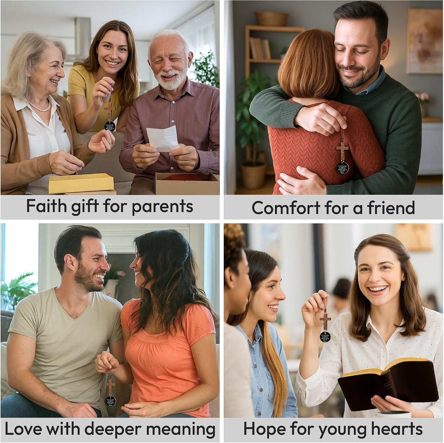 Father's Day Gift Idea: Inspirational Car Mirror Cross for Dad