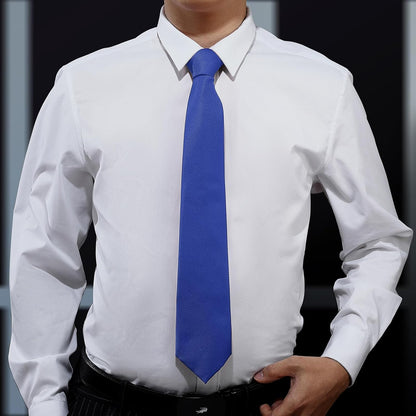 KOOELLE Herren Krawatten Einfarbige Reine Farbe Schlichte Krawatten Formelle Schwarze Krawatten für Herren