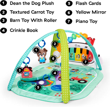 Baby Einstein 4-in-1 Kickin' Tunes Musik- und Sprachspielmatte und Klavier-Bauchlage-Aktivitätsmatte