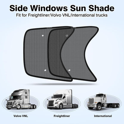 KUST 2PCS 23''21.6'' Side Window Shades for Semi Truck/Heavy Duty Truck