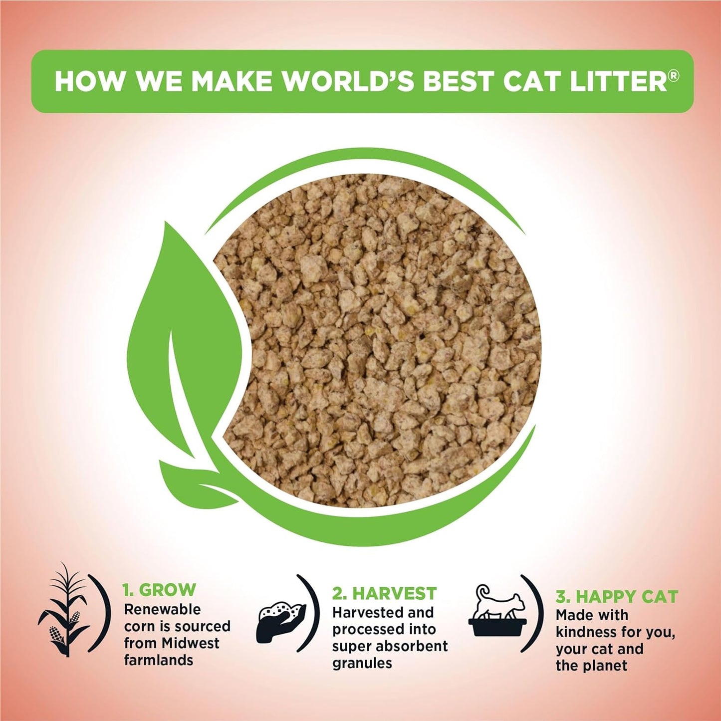 WORLD'S BEST CAT LITTER Multiple Cat Unscented, 15-Pounds