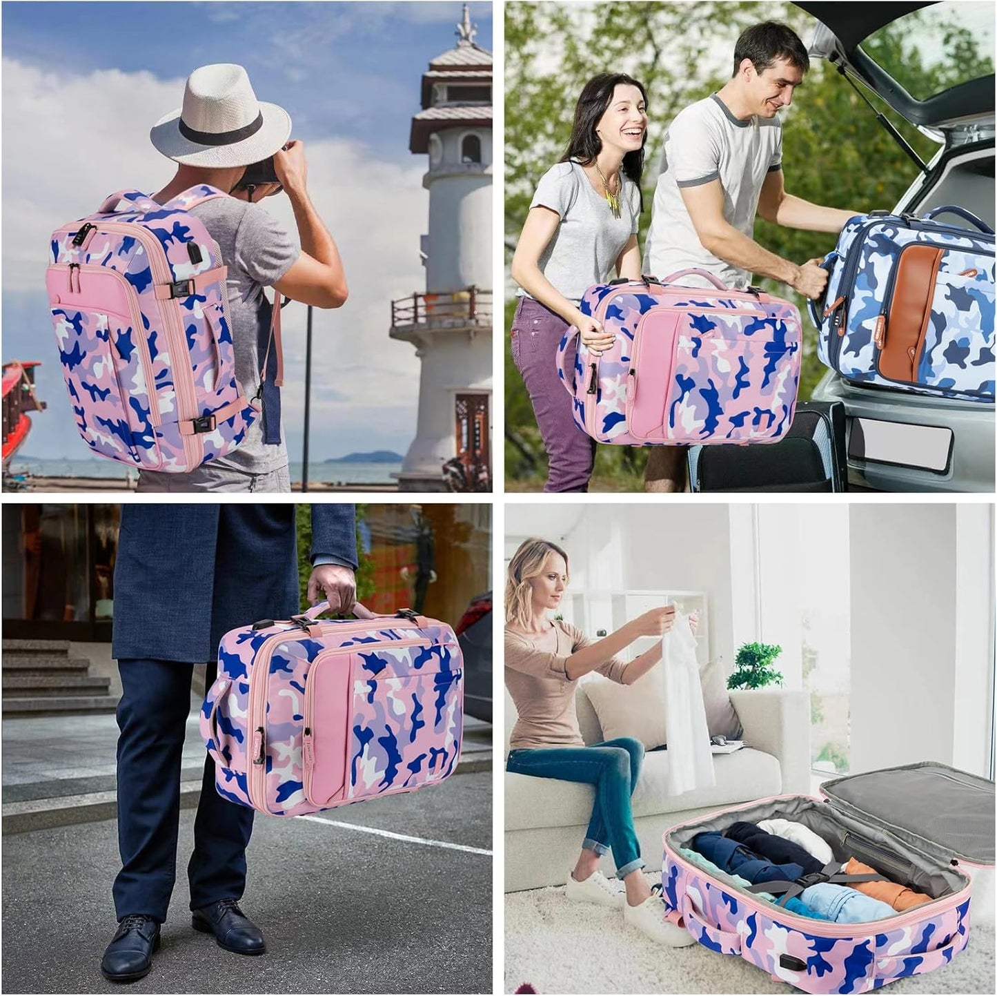 Lumesner Handgepäck Rucksack, extra großer 40L Flugzugelassener Reiserucksack für Damen & Herren