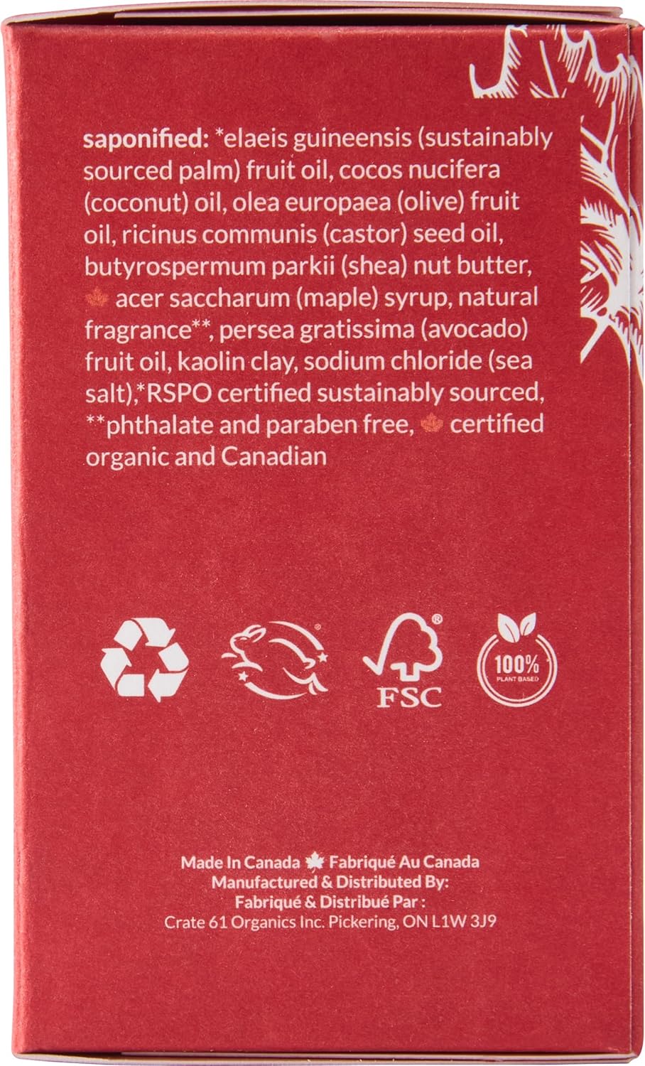 CRATE 61 ORGANICS Vegane Naturseife, handgemachte Seife mit hochwertigen ätherischen Ölen, kaltgepresst für Gesicht und Körper für Männer und Frauen, 3er-Pack (4 oz, Riegel) (Eucamint)