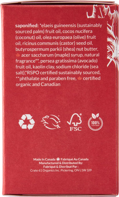 CRATE 61 ORGANICS Vegane Naturseife, handgemachte Seife mit hochwertigen ätherischen Ölen, kaltgepresst für Gesicht und Körper für Männer und Frauen, 3er-Pack (4 oz, Riegel) (Eucamint)