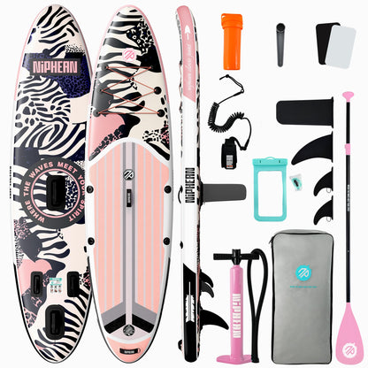 Niphean Inflatable Stand Up Paddle Board with SUP Accessories, Anti-Slip EVA Deck, 10’6’’ Inflatable Paddle Boards for Adults & Youth of All Skill Levels