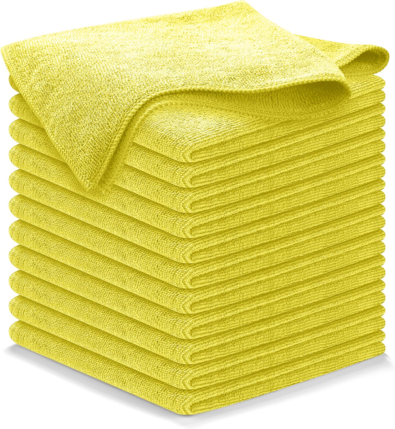 USANOOKS Microfiber Cleaning Cloth Grey - 12 Pcs (12.5"x12.5") - High Performance - 1200 Washes, Ultra Absorbent Microfiber Towel Weave Grime & Liquid for Streak-Free Mirror Shine - Car Washing Cloth