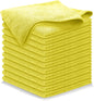 USANOOKS Microfiber Cleaning Cloth Grey - 12 Pcs (12.5"x12.5") - High Performance - 1200 Washes, Ultra Absorbent Microfiber Towel Weave Grime & Liquid for Streak-Free Mirror Shine - Car Washing Cloth