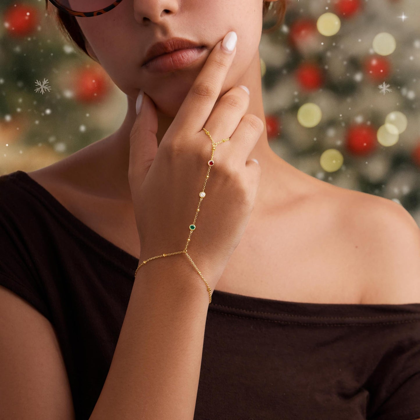 Goldarmbänder für Frauen Stapel Nicht Anlaufen, 14K Vergoldete Stapelbare Armbänder Set für Frauen Trendy, Wasserdicht Einfacher Schmuck Sets Geschenke Inklusive Perlen-/Kuban-/Büroklammer-/Fischgräten-/Seilglieder-Kette, Modeaccessoires