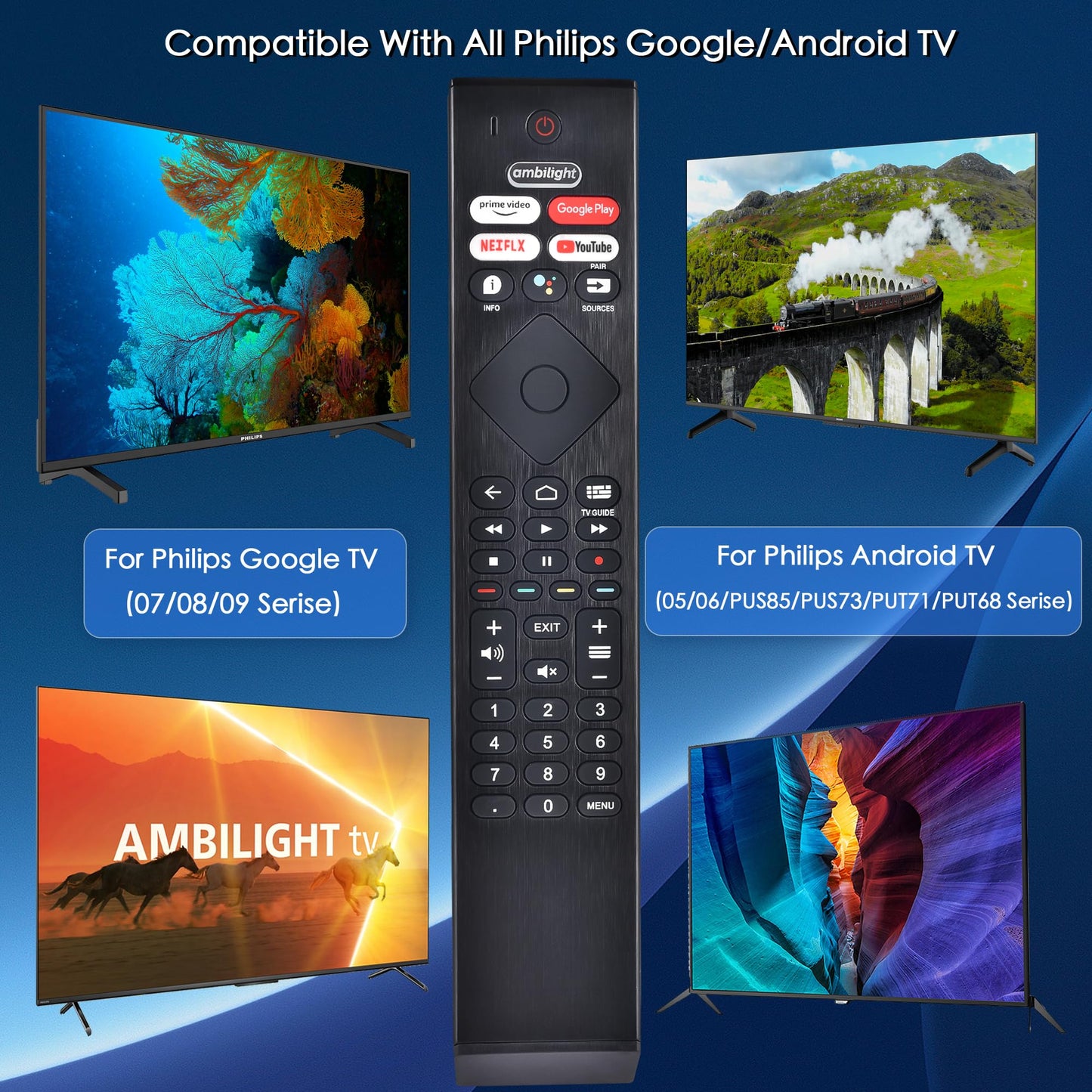 Replacement for Apple TV Remote,for Apple 4K/ Gen 1 2 3 4/ HD,A2169 A1842 A1625 A1427 A1469 A1378 A1218