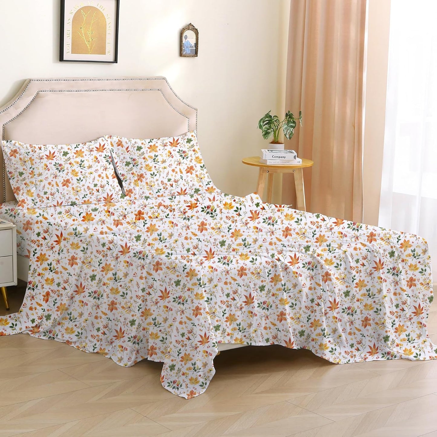 Viviland Floral Queen Sheet Set: Soft, Breathable, and Stylish Bedding