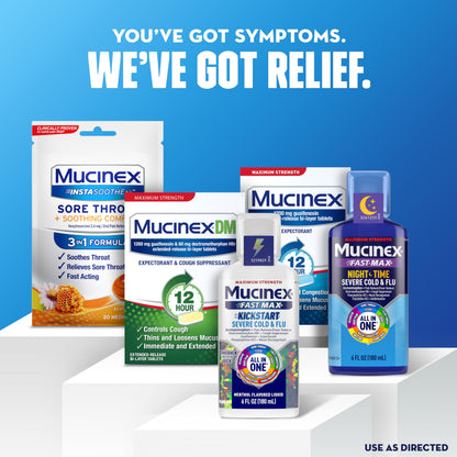 Mucinex 12 Hour 600 mg Guaifenesin Extended-Release Tablets for Excess Mucus Relief, Expectorant Aids Excess Mucus Removal, Chest Congestion Relief, 100 Bi-Layer Tablets