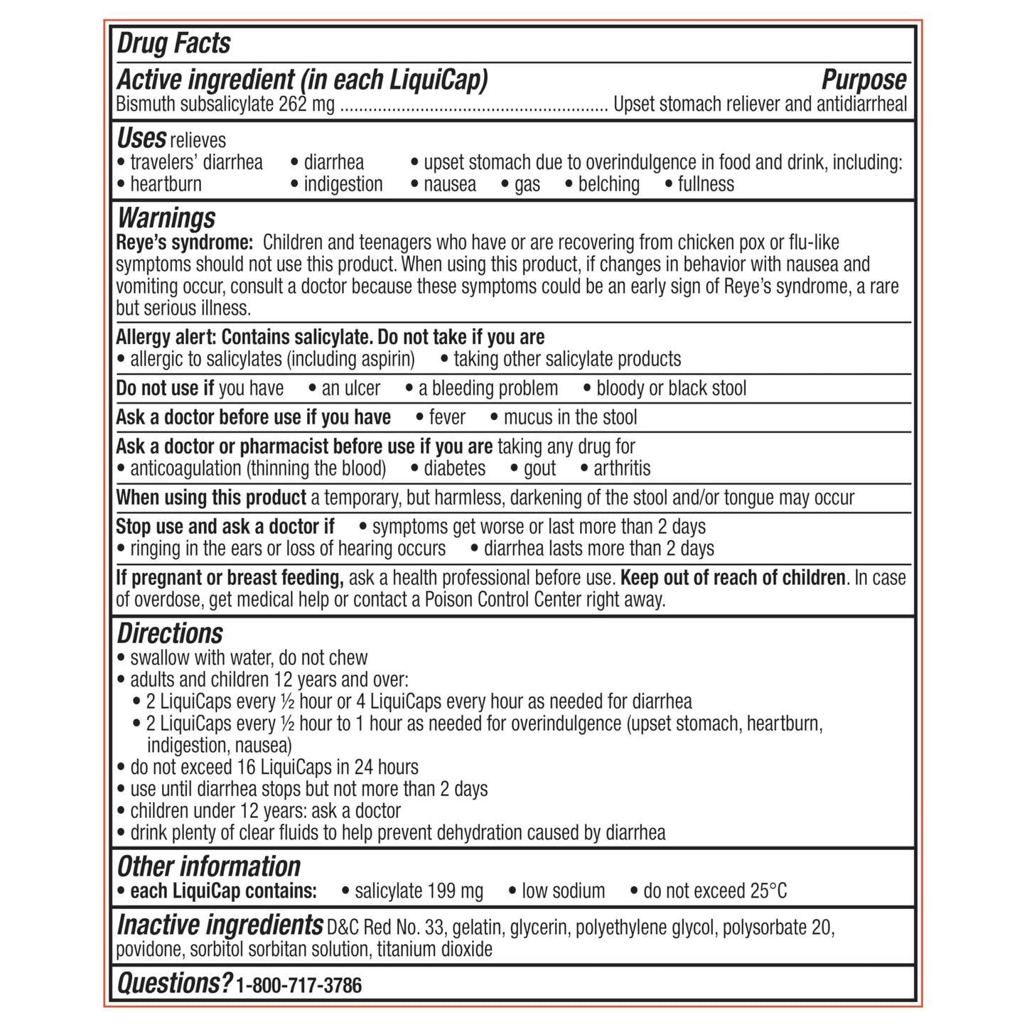 Pepto Bismol Liquicaps, Upset Stomach Relief, Nausea Relief, Heartburn Relief, Indigestion Relief, Anti Diarrhea Medication for Adults - 5 Symptom Fast Relief, No Flavor, 48 ct (Pack of 12)