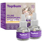 TopSum Cat Calming Pheromone Diffuser: Feline Pheromones Plug in for Stress, Alone At Home, Spraying, Fighting, Scratching, Aggression & Excessive Meowing (Purple– 6 Refills)