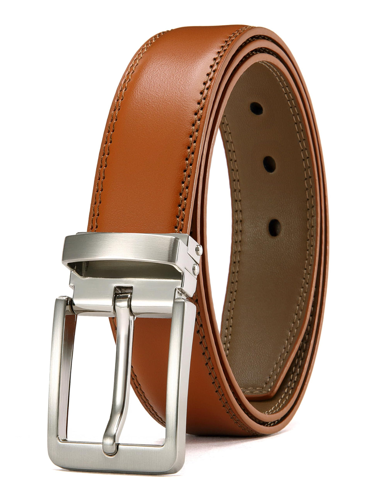 CHAOREN Men's Leather Belt - 1 3/8" Dress Belt for Business & Casual Wear