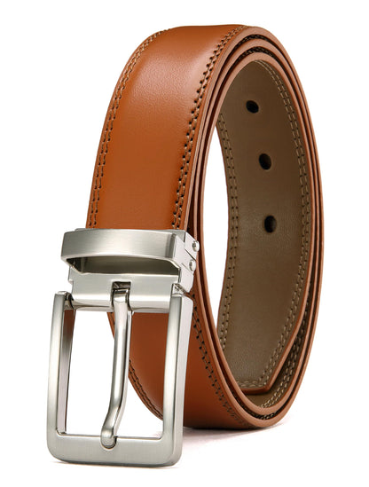CHAOREN Men's Leather Belt - 1 3/8" Dress Belt for Business & Casual Wear