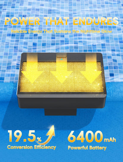 Solar Pool Lights Only for Metal Frame Above Ground Pools, 10-Color RGB 4-Mode LED Underwater Submersible Poolside Light with Auto Dusk Sensor, Waterproof Design, Remote & Timer Off, 1 Pack