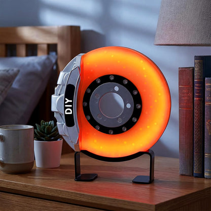 WILLBOND Brake Disc LED Lamp Cool Lamps for Men, Rechargeable Ambient Touch Night Light Unique Gifts for Him Dad Car Lover Fathers Day Birthday Holiday Room Office Home Decor(Blue - Orange Yellow)
