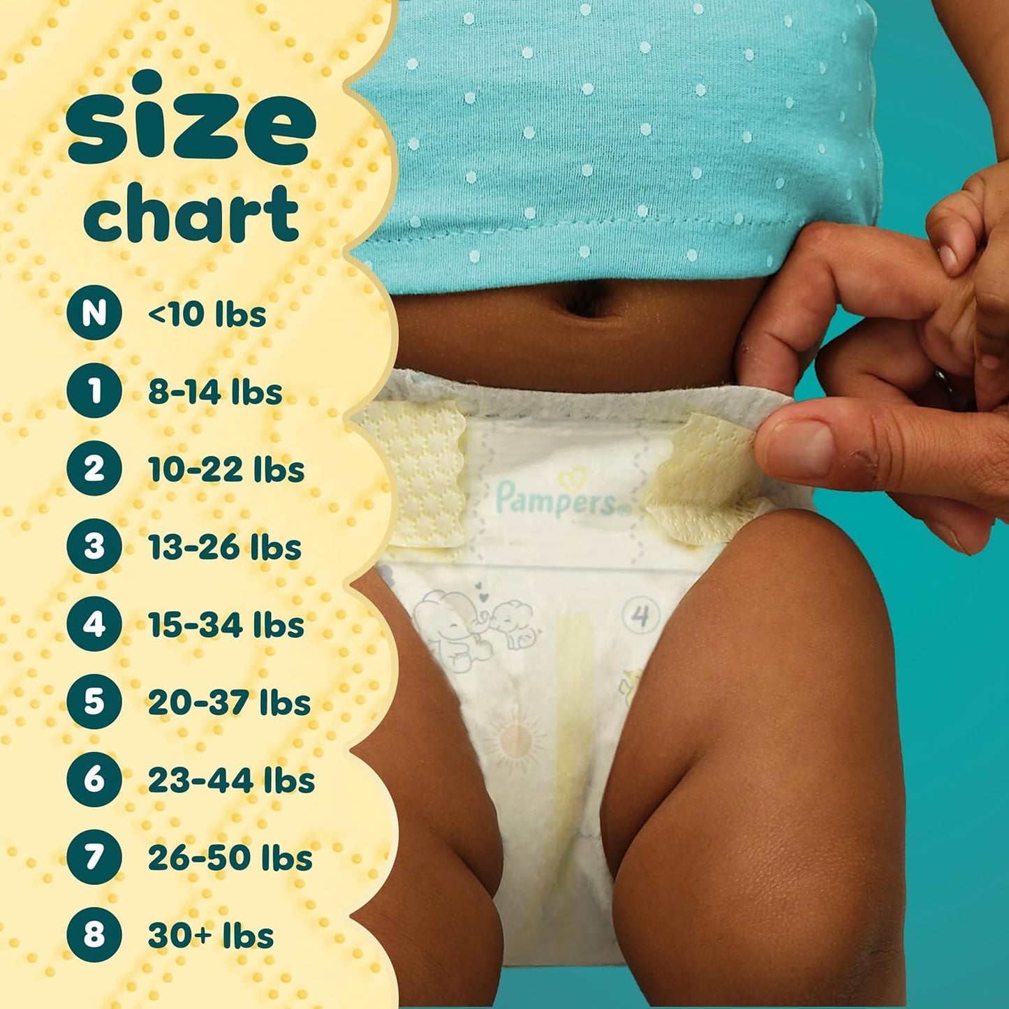 Pampers Swaddlers Disposable Baby Diapers Size 1, One Month Supply (198 Count) with Sensitive Water Based Baby Wipes 6X Pop-Top Packs (336 Count)