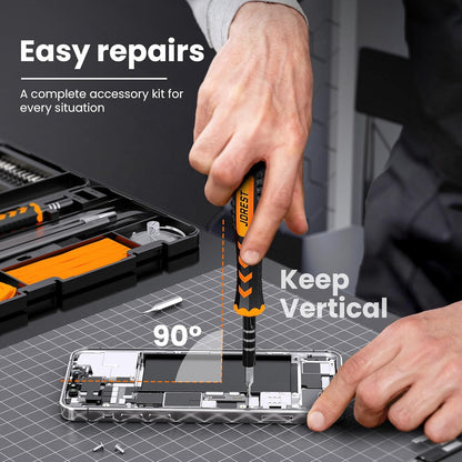JOREST 40Pcs Small Precision Screwdriver Set, Mini Tool Kit with Torx T5 T6 T8 T9, Triwing Y00, Star Pentalobe, Repair for Ring Doorbell, Laptop, PC, Switch, PS5, Xbox, MacBook, iPhone, Watch, Glasses