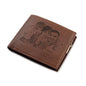 Custom Wallets for Men Personalized Leather Photo Wallet Fathers Day Gift for Dad Boyfriend