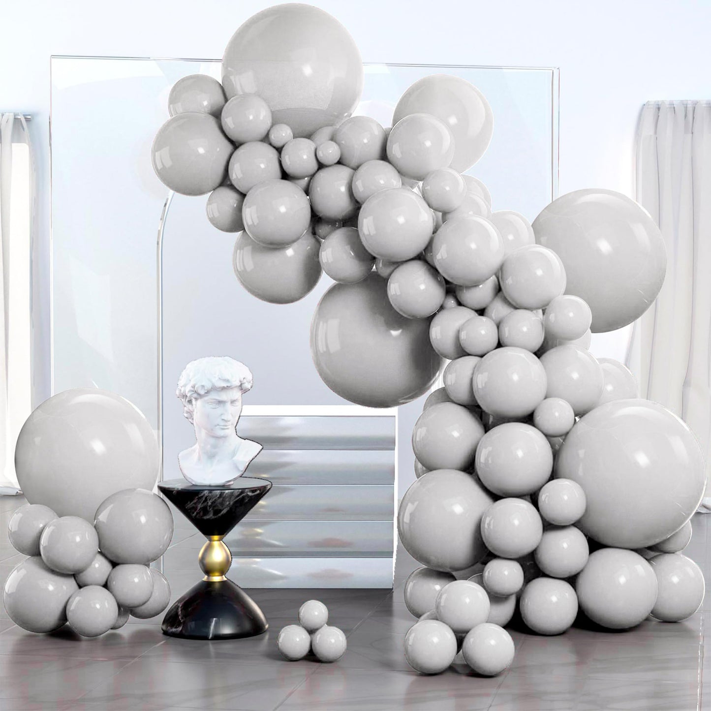 PartyWoo White Balloons 140 pcs Different Sizes of 18 12 10 5 Inch White Balloons Arch Kit Garland for Wedding Baby Shower Birthday Bridal Shower Graduation Engagement Party Decorations White-Y13