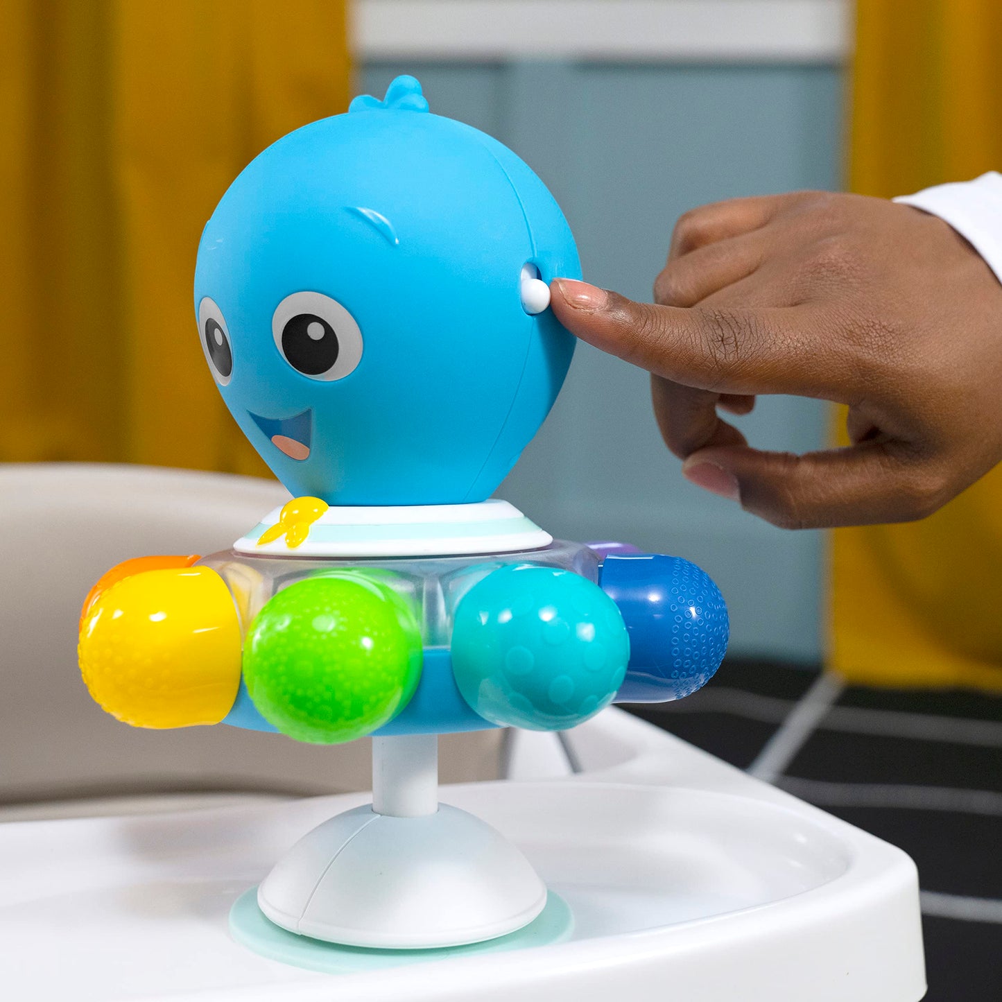 Baby Einstein Sticky Spinner BPA-freies Hochstuhl-Aktivitätsspielzeug, 3 Monate+