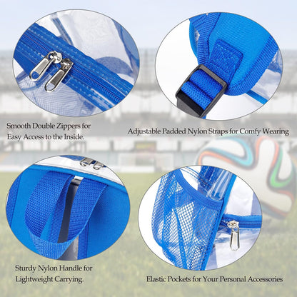 Mini Transparenter Rucksack 12x12x6 Stadion Zugelassener Plastik-Rucksack