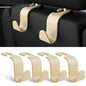 Amooca 4-Pack Car Headrest Hooks Vehicle Storage Organizer for Purses Handbags Groceries Backpack Coats –Holds 55lbs 360° Rotating Black