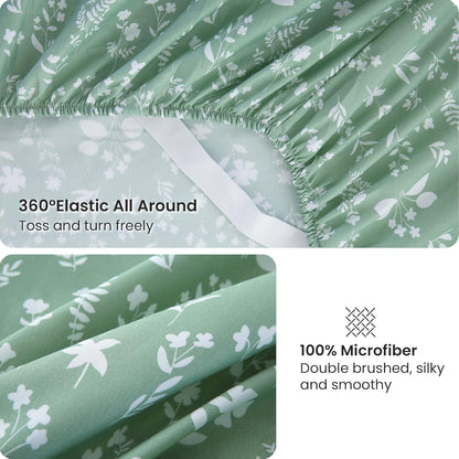 Viviland Sage Green Queen Sheet Set - Soft, Breathable, and Stylish Bedding
