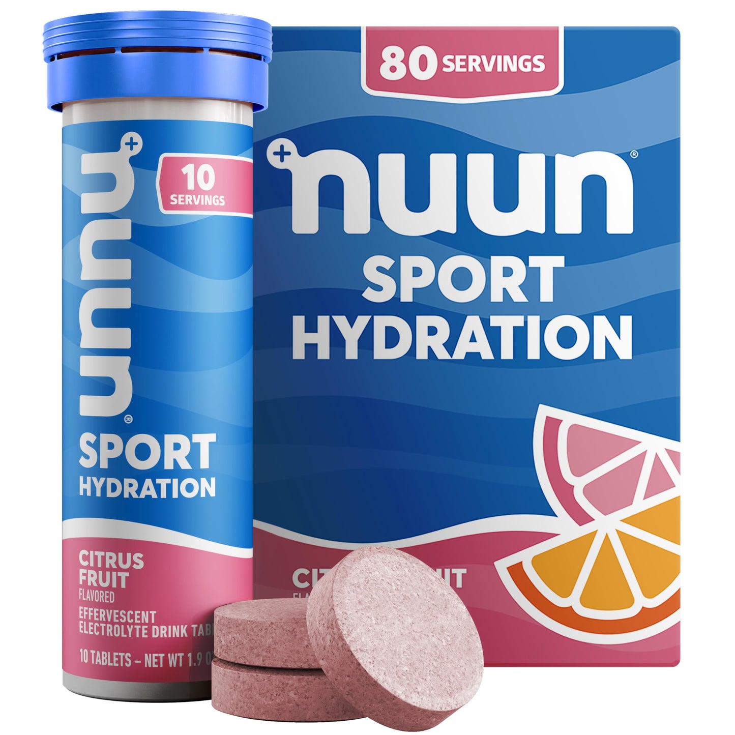 Nuun Sport Electrolyte Tablets with Magnesium, Calcium, Potassium, Chloride & Sodium, Gluten Free & Vegan, Mixed Flavors, 48 Pack (40 Servings Total)