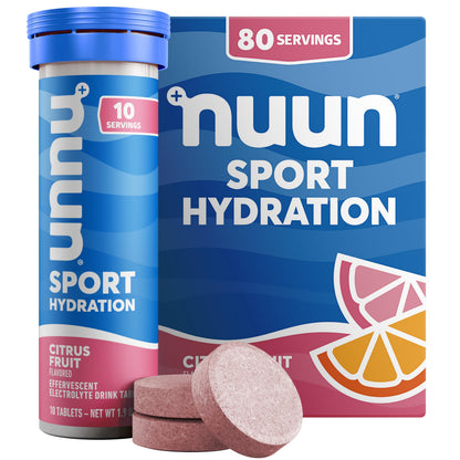 Nuun Sport Electrolyte Tablets with Magnesium, Calcium, Potassium, Chloride & Sodium, Gluten Free & Vegan, Mixed Flavors, 48 Pack (40 Servings Total)