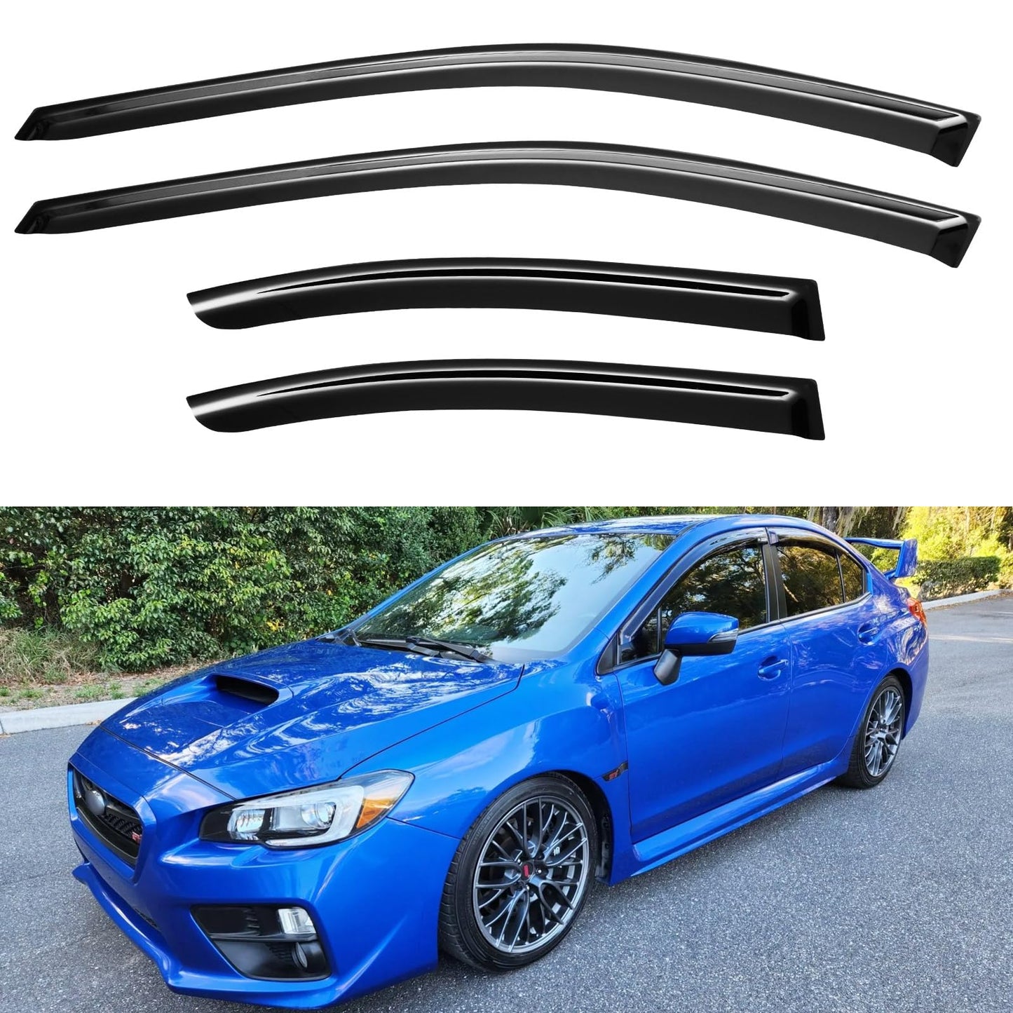 Window Visors Rain Guards for 2015-2026 Ford F150 SuperCrew & 2017-2026 F-150 Raptor F250 F350 F450 F550 Super Duty Crew Cab, Out-Channel Window Vent Deflectors Visors Shades Protectors