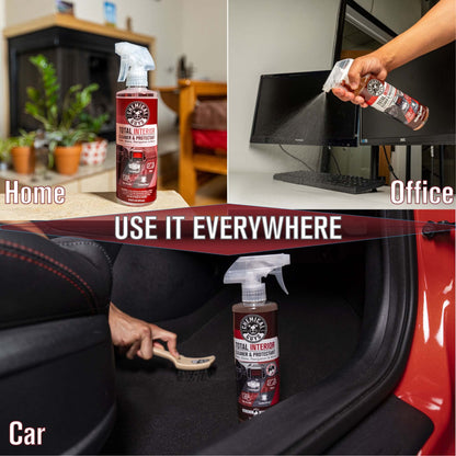 Chemical Guys Total Interior Reiniger & Protector, sicher für Autos, LKWs, SUVs, Motorräder, Wohnmobile & mehr, 473 ml (2er-Pack), Frischer Duft