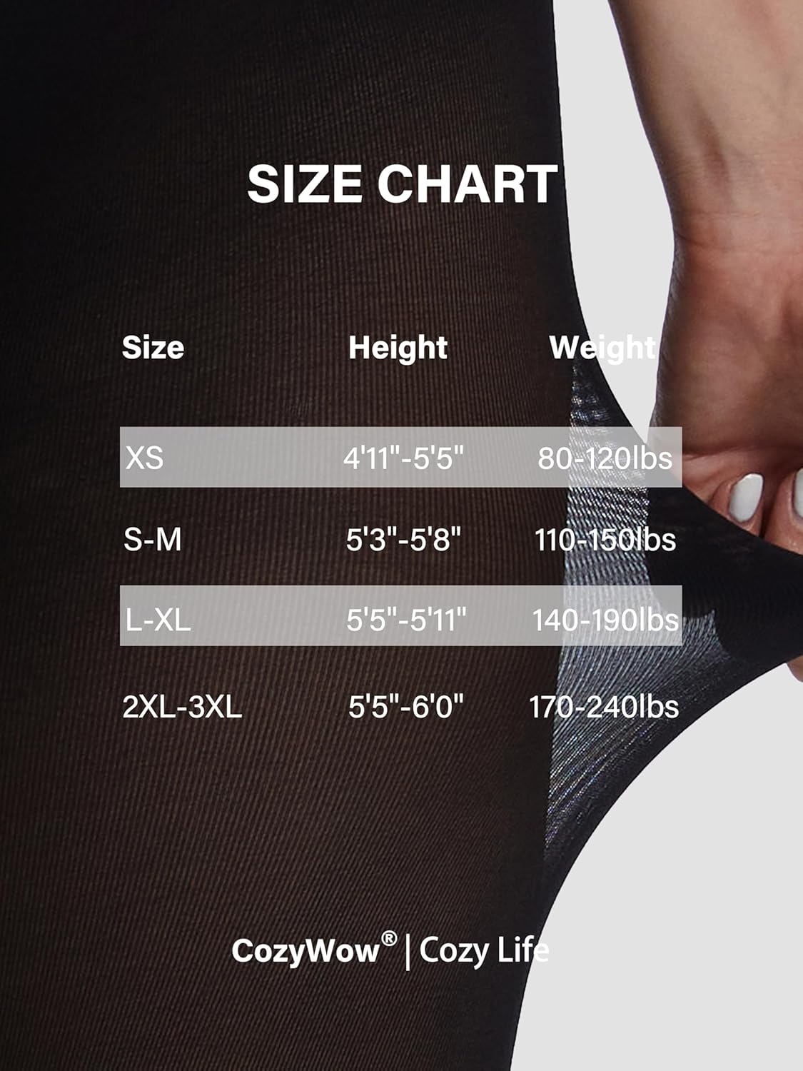 CozyWow Damen Laufmaschenresistente Strumpfhose 80 Denier Hoher Bund Semi-Blickdicht Weich und Elastisch