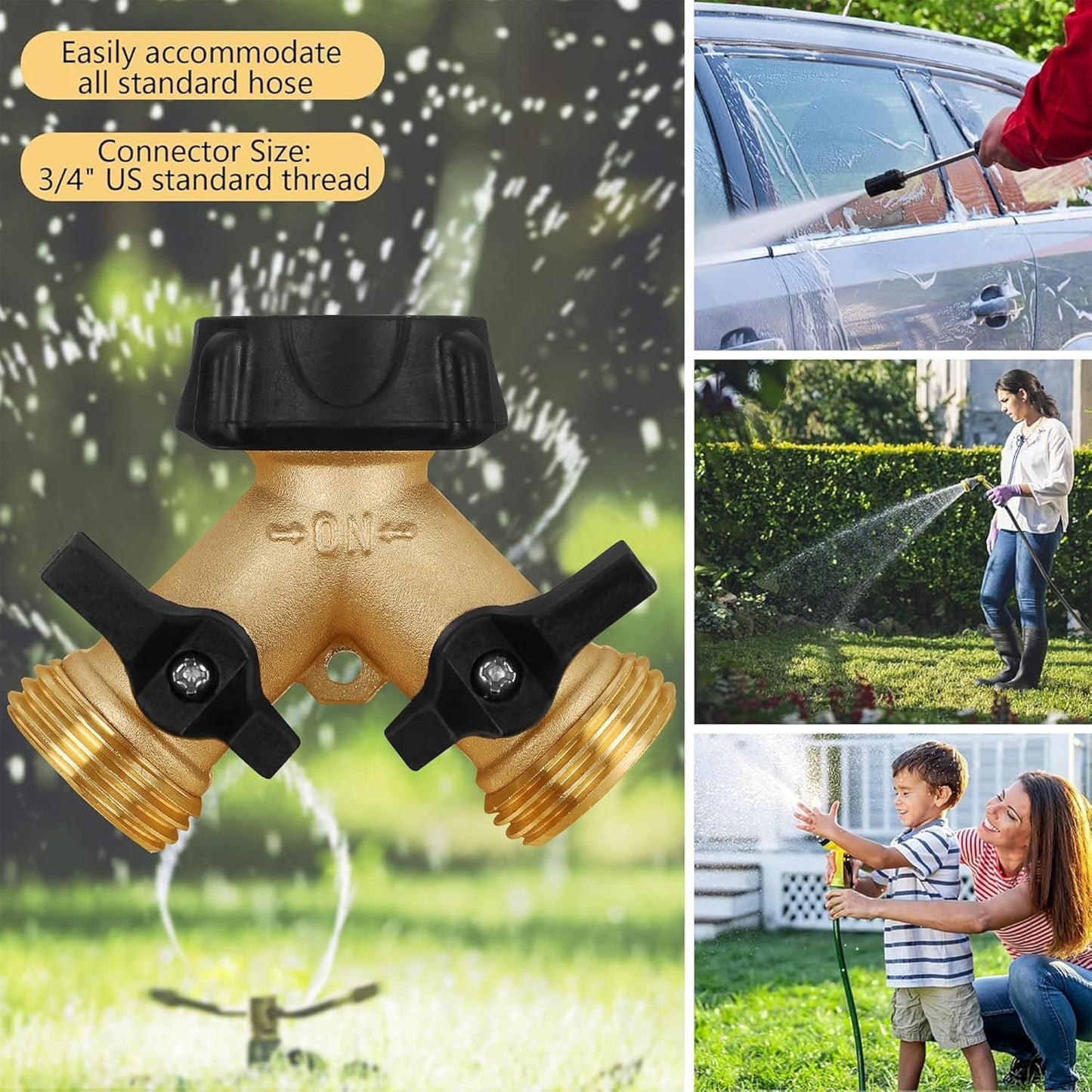 Biswing Garden Hose Splitter 2 Way - A Game Changer for Multi-Tasking Gardeners
