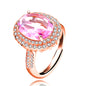 Created Sapphire Blue Cubic Zirconia Wedding Rings for Women, Open Size, Engagement Statement Jewelry Y664