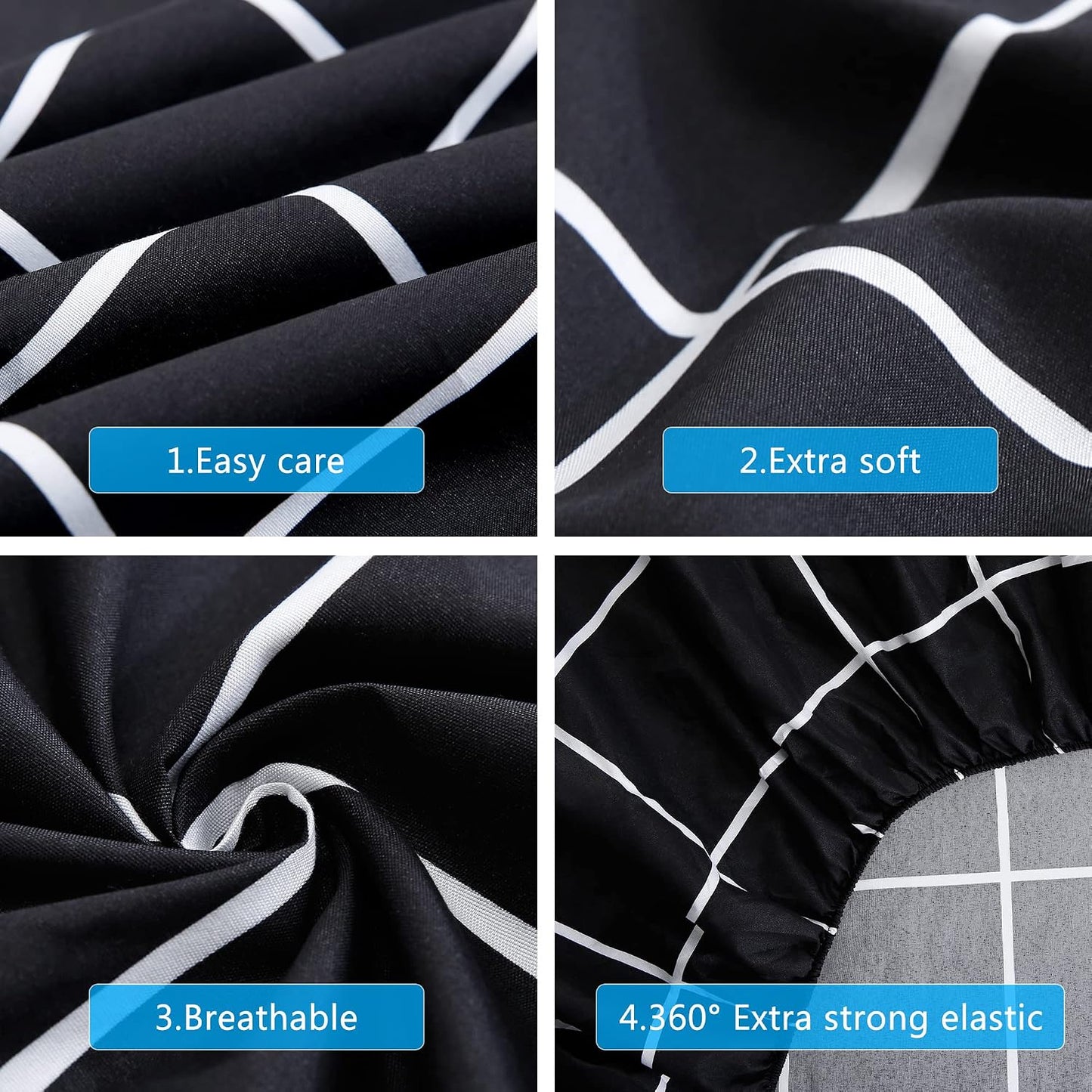 Bed Sheet Set 3 Pieces -Twin Size-Soft Durable Microfiber Bedding Sheet Set