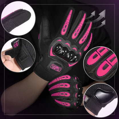 COFIT Motorradhandschuhe atmungsaktiv, Touchscreen Motorradhandschuhe Anti-Rutsch mit gutem Halt Harte Knöchel Protektion für Herren Damen Motocross, BMX ATV MTB Radfahren, Straßenrennen