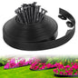 2-Inch x 66 FT Landscape Edging Border with 100 Spikes, No Dig Garden Border Edging Kit, Plastic Edging Border Flexible for Garden Flower Beds Lawn Yard Paver Pathway (Black)