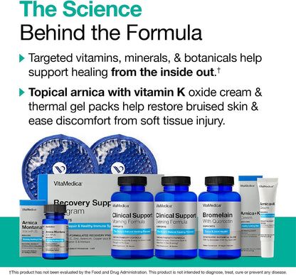 VitaMedica | Ultimate Recovery Bundle | Surgery Prep | Wound Healing | Supplements | Arnica K Oxide Cream | Hot Cold Packs | 30 Day Supply | Arnica Montana | Bromelain | Vitamin A | B Complex