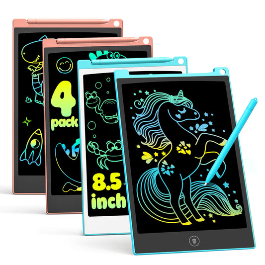 TECJOE LCD Writing Tablet, 8.5 Inch Colorful Drawing Board, Kids Travel Games Activity Learning Toys, Birthday Gifts for 3-8 Year Old Boys Girls Toddlers Preschooler