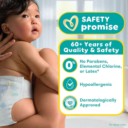 Pampers Swaddlers Windeln, Größe 0 (bis 4,5 kg), 84 Stück, Saugfähig, Hält Babys trocken und bequem, Hautverträgliche Einwegwindel