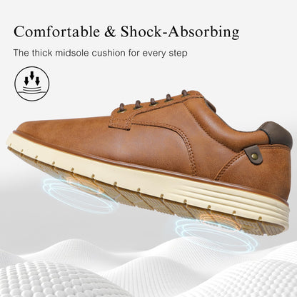 Men Dress Shoes Casual Lace Up Oxfords – Comfortable for Business Travel Work
