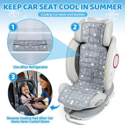 Orzbow Car Seat Cooling Pad with Insulated Bag, Carseat Cooler Pad for Babies Toddler Kids Infant, Portable Baby Cooling Pad for Hot Summer to Keep Comfortable, Blue