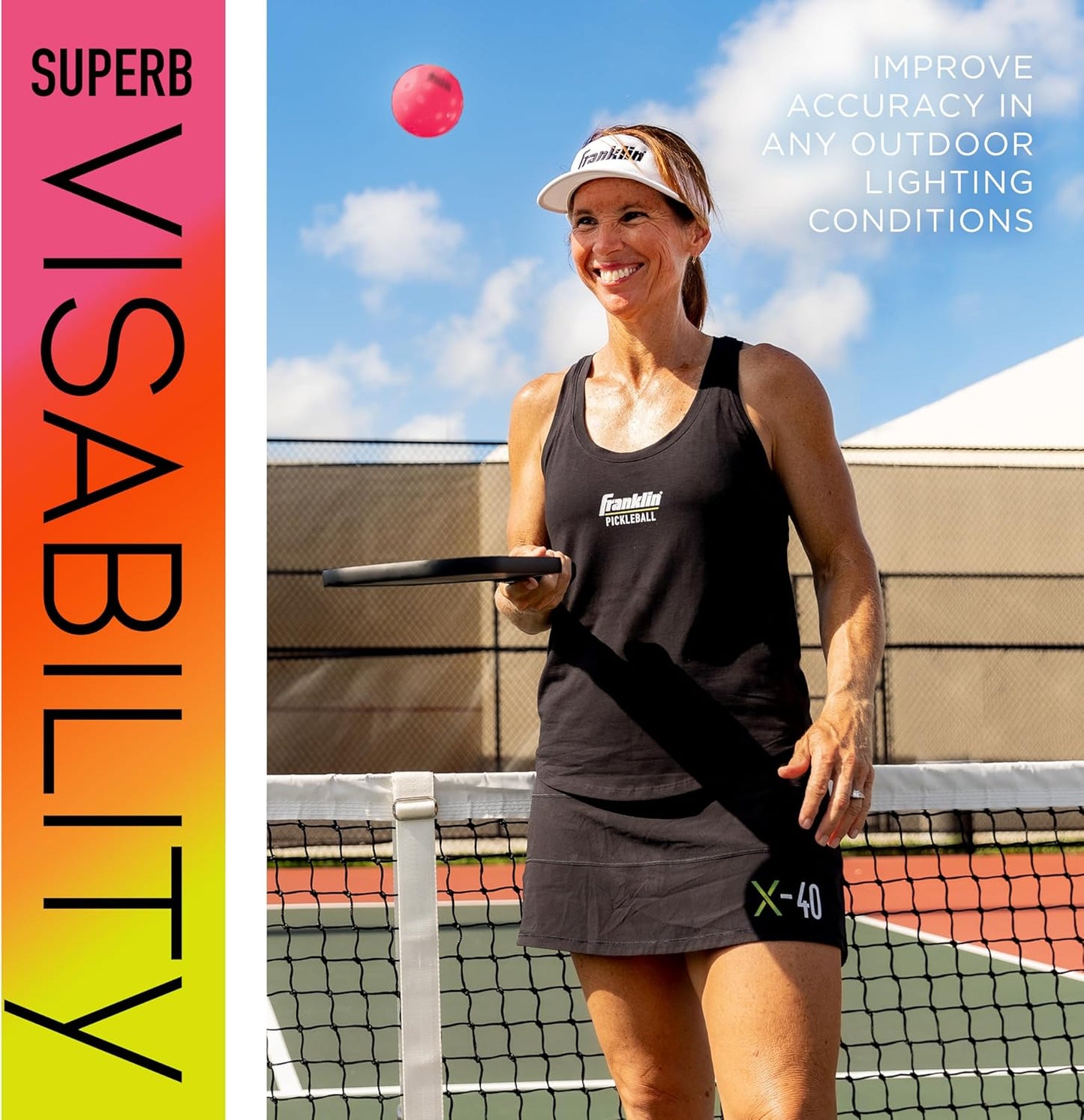 Franklin Sports Outdoor-Pickleballs – X-40 Pickleballbälle – von USA Pickleball (USAPA) zugelassen – offizieller US Open Ball – 3er-, 12er- und 100er-Bulk-Packs Pickleballs