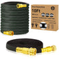 50FT Flexible Garden Hose & 10Modes Nozzle,None Expanding Lightweight Water Hose,Kink-Free,All-Weather 3/4 in. Hose for RV,Boat,Car Wash,Garden,Yard,Camper,Outdoor (Orange-Black, 50 Feet)