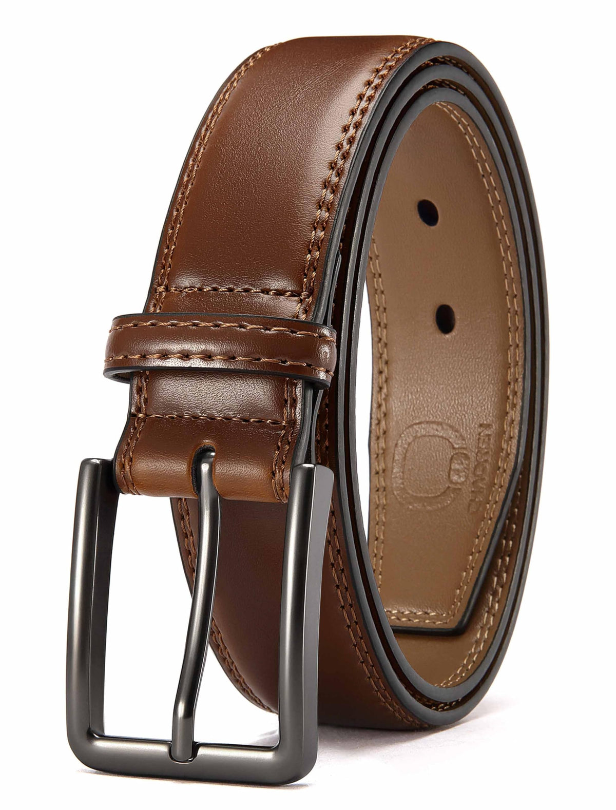 CHAOREN Men's Leather Belt - 1 3/8" Dress Belt for Business & Casual Wear