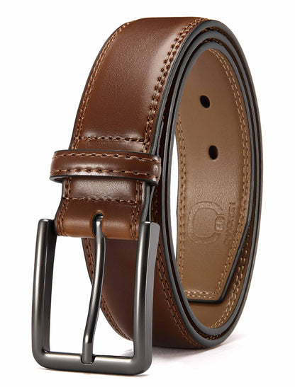 CHAOREN Men's Leather Belt - 1 3/8" Dress Belt for Business & Casual Wear