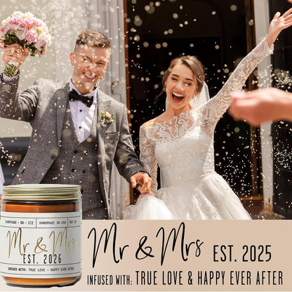 Mr. and Mrs. Est. 2026 Candle: A Thoughtful Gift for Newlyweds