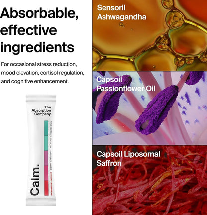Calm Drink Mix - Supports Cortisol Regulation - Watermelon Lemonade & Electrolyte Powder - Workout Recovery & Hydration - Mango Lemonade & Sleep Aid Powder - Improve Sleep Quality - Chamomile